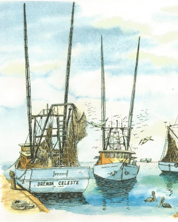 Shrimp Boats Ceramic Mug